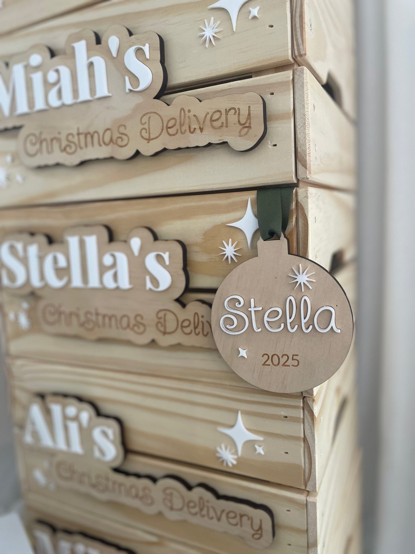Personalised Christmas Eve Box for Kids | Wooden Christmas Box