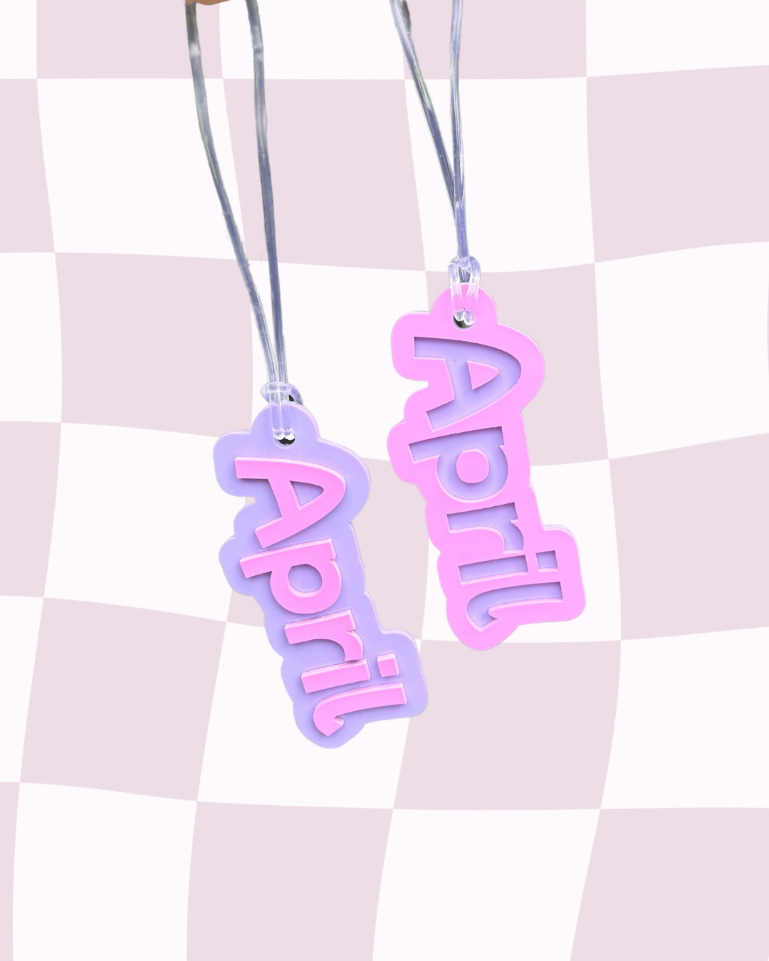 Personalised Bag Tag Bundle (Set of 2) - April Font - Notchd Studio