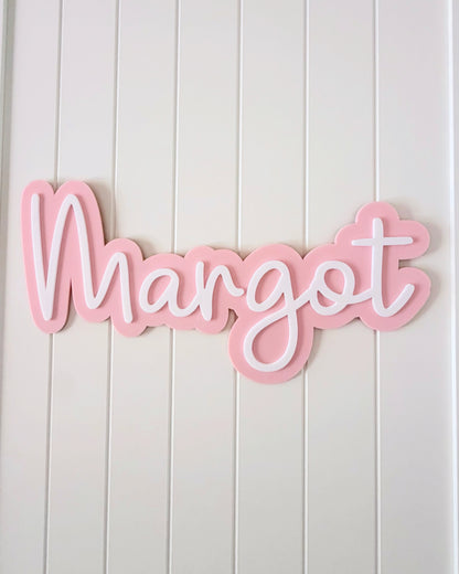 Personalised Acrylic Name Sign – Kids Room & Nursery Wall Decor