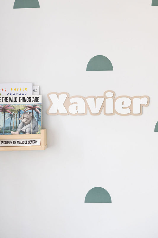Personalised Chunky Nude Name Sign – Acrylic Kids Room & Nursery Wall Decor