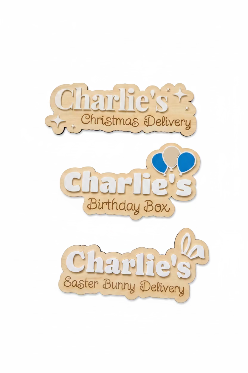 Personalised Keepsake Box with 3 Interchangeable Plaques