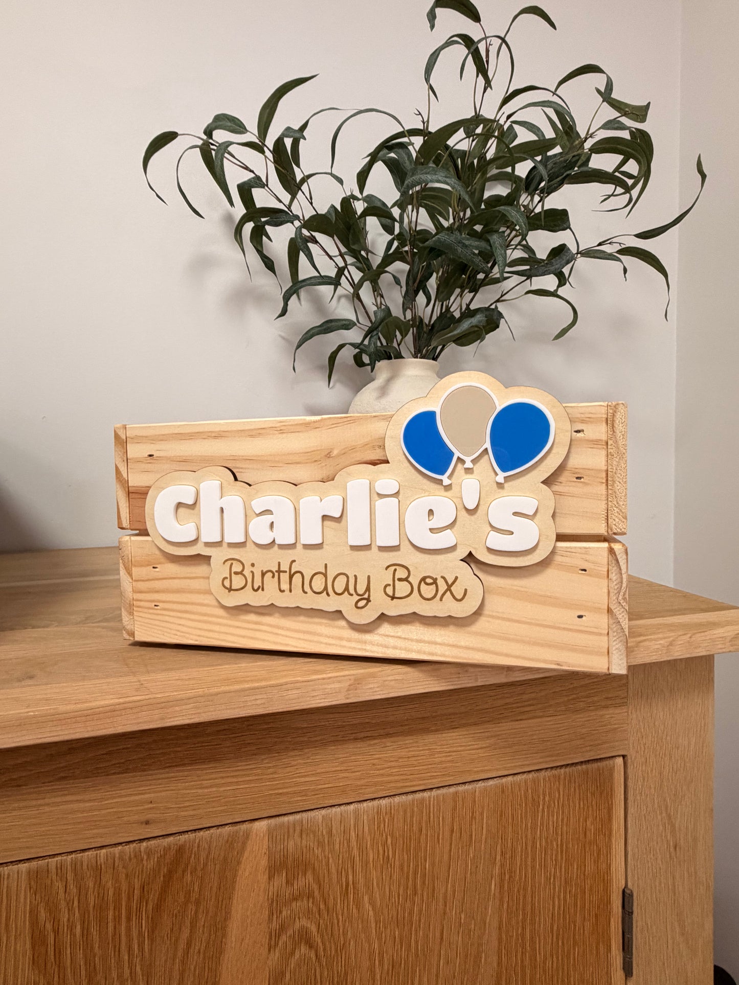 Personalised Keepsake Box with 3 Interchangeable Plaques