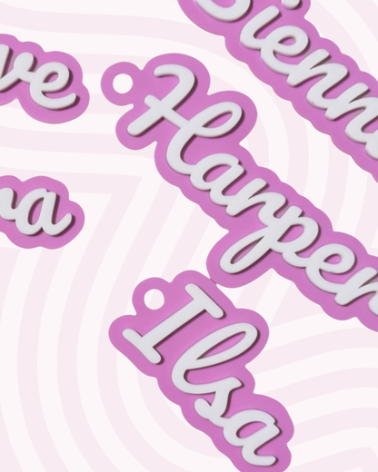 Personalised Acrylic Bag Tag - Luna Font