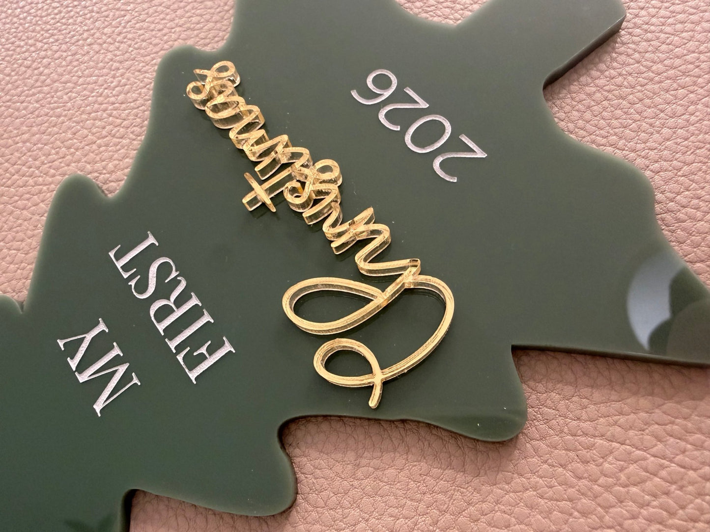 Baby's First Christmas Milestone Plaque - Notchd Studio