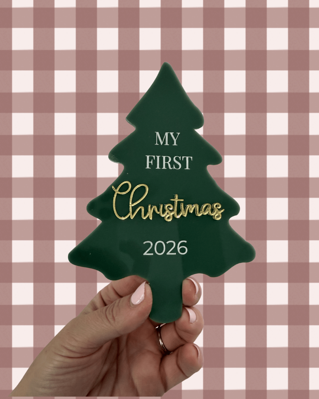 Baby's First Christmas Milestone Plaque - Notchd Studio