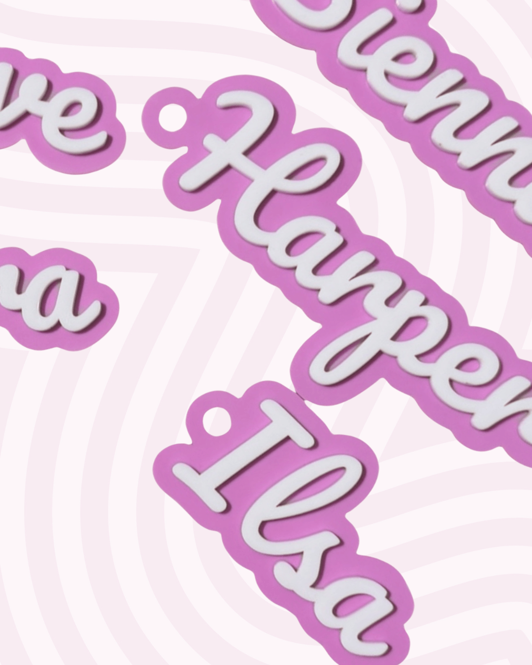 Personalised Acrylic Bag Tag - Luna Font - Notchd Studio