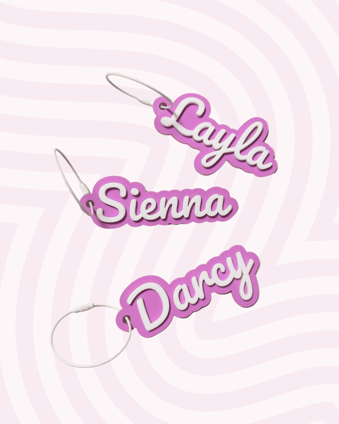 Personalised Acrylic Bag Tag - Luna Font - Notchd Studio