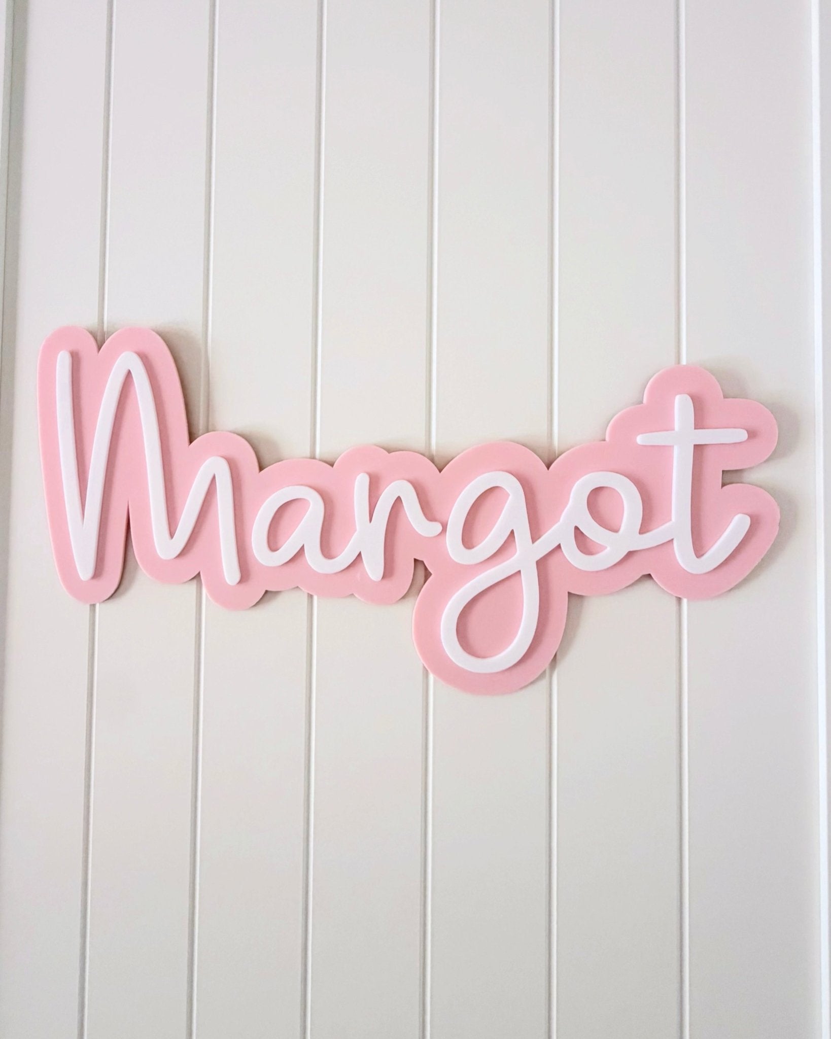 Personalised Acrylic Name Sign – Kids Room & Nursery Wall Decor - Notchd Studio