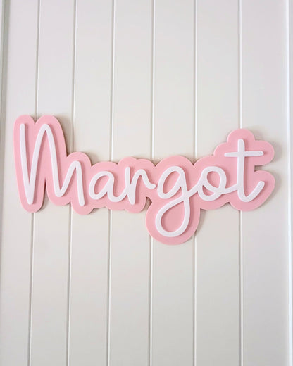 Personalised Acrylic Name Sign – Kids Room & Nursery Wall Decor - Notchd Studio