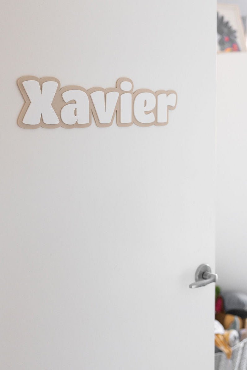 Personalised Acrylic Name Sign – Kids Room & Nursery Wall Decor - Notchd Studio