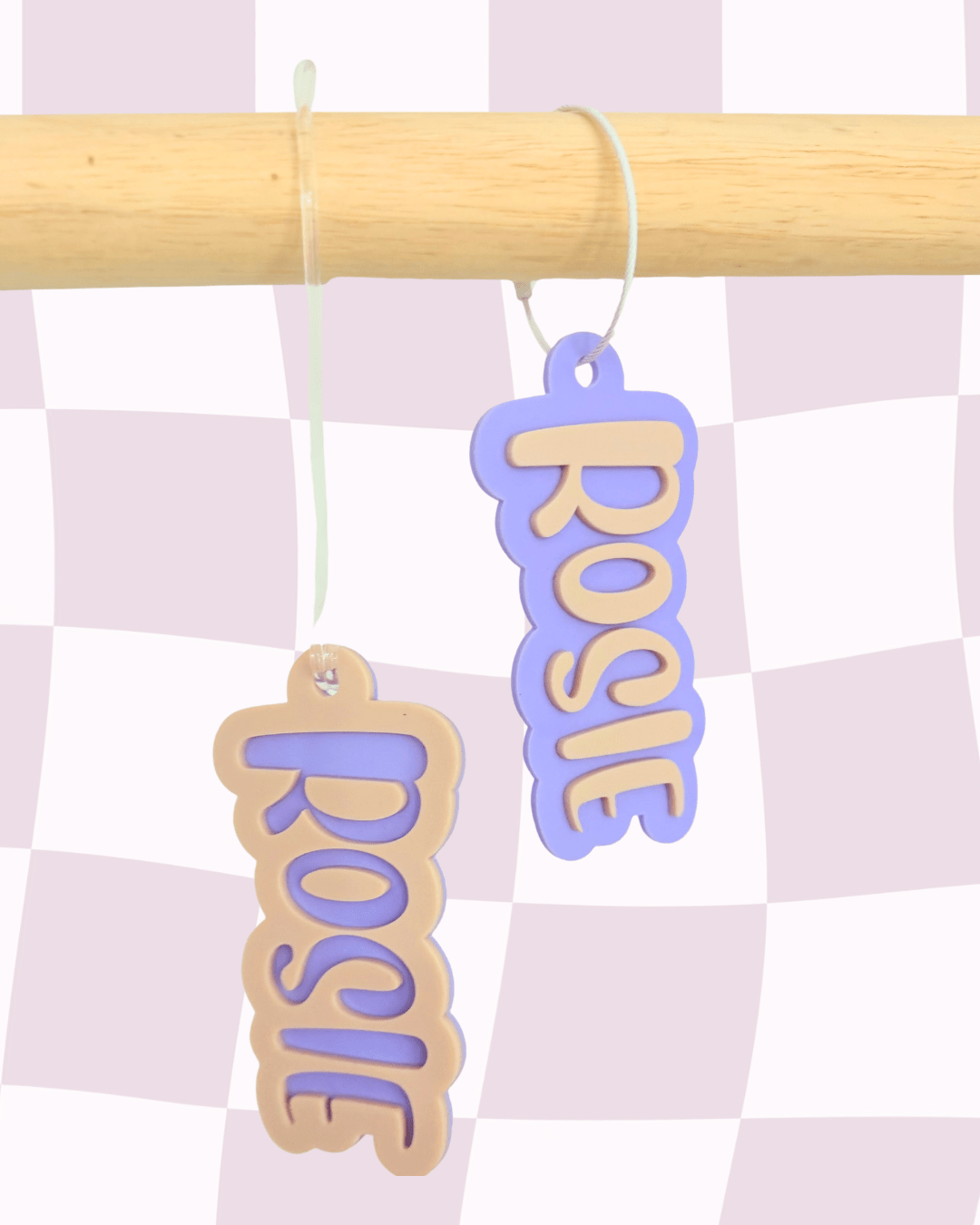 Personalised Bag Tag Bundle (Set of 2) - Rosie Font - Notchd Studio