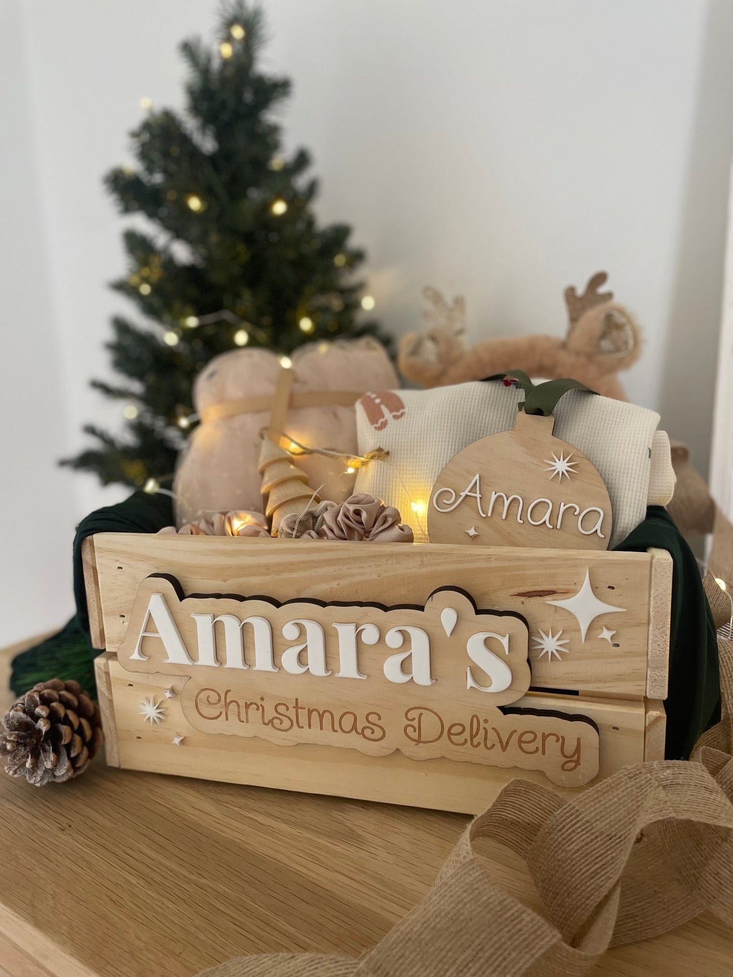 Personalised Christmas Eve Box for Kids | Wooden Christmas Box - Notchd Studio