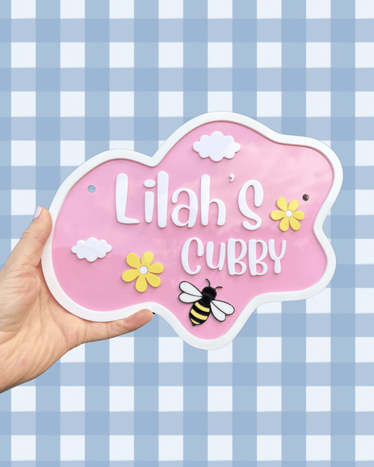 Personalised Cubby Sign | Outdoor Play Sign for Kids - Notchd Studio