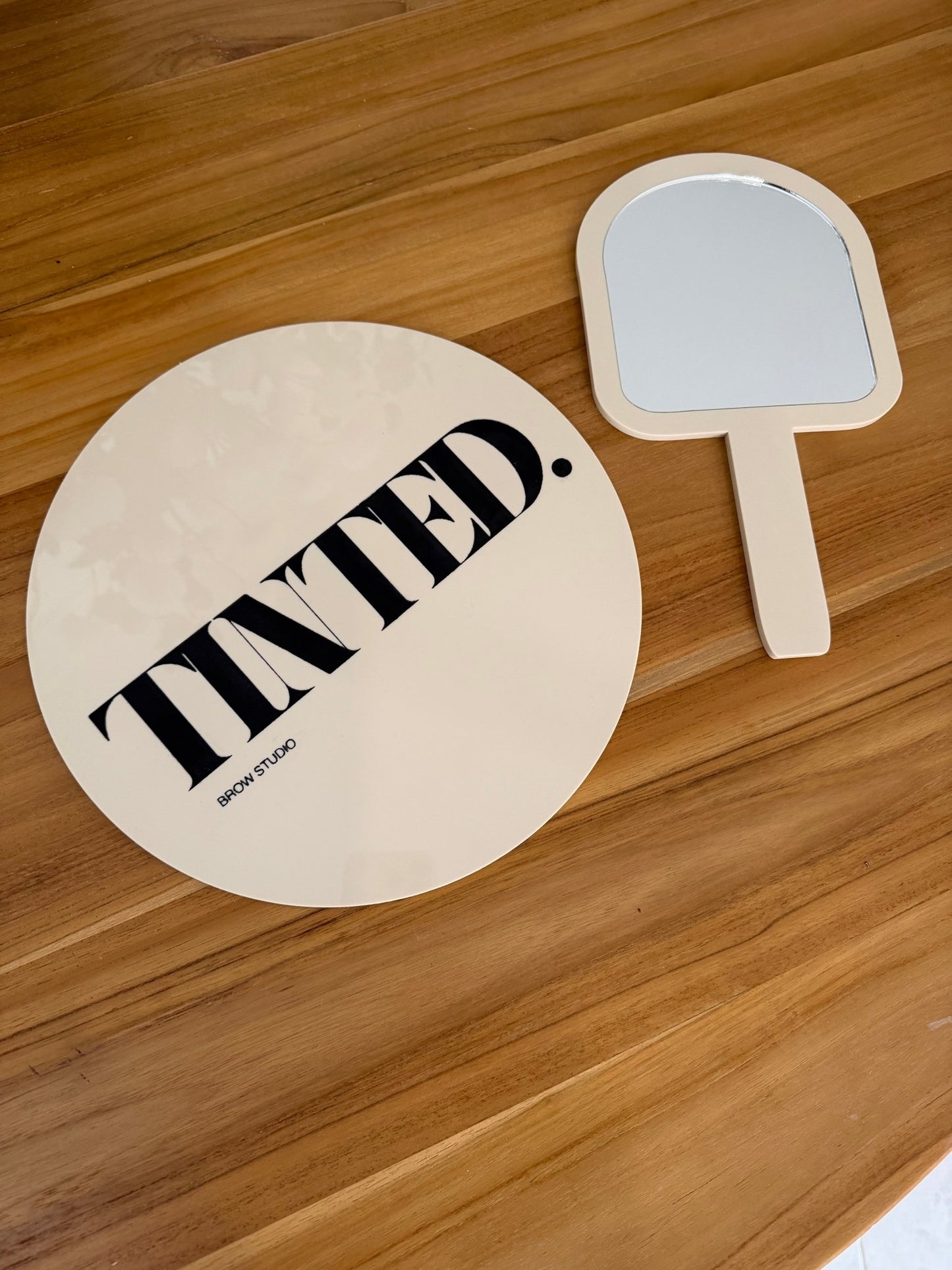 Personalised Salon Mirror | Custom Acrylic Mirror with Logo - Notchd Studio