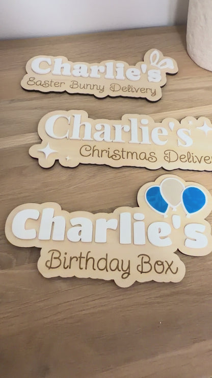 Personalised Keepsake Box with 3 Interchangeable Plaques