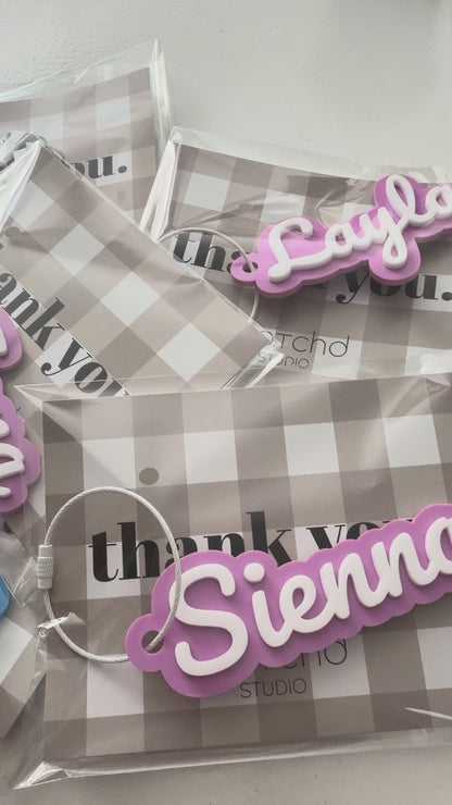 Sour Grape Personalised Acrylic Bag Tag